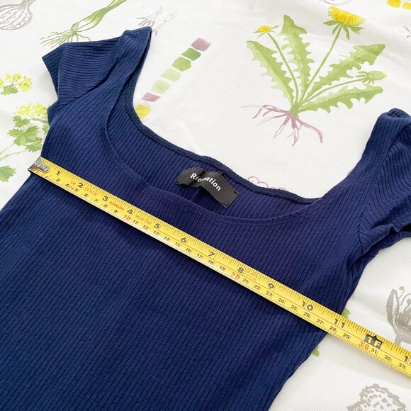 The Reformation Knit Bodycon Maxi Dress Navy Size XS - Picture 5 of 6